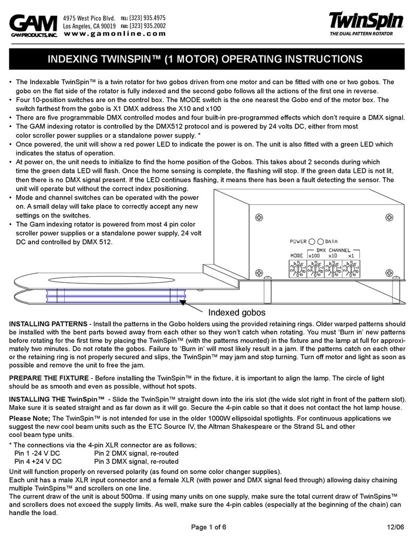 GAM TwinSpin Manuel utilisateur