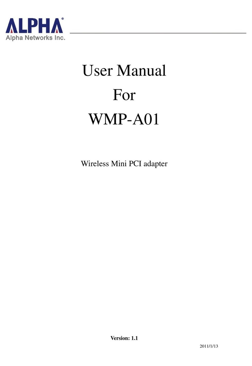 Alpha WMP-A01 Manuel utilisateur