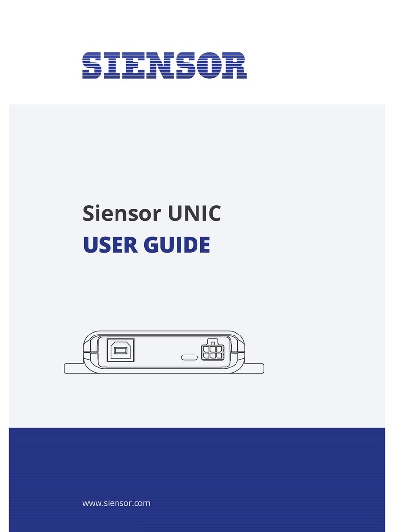 Siensor UNIC Manuel utilisateur