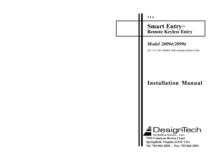 DesignTech Smart Entry 20094 Manuel utilisateur