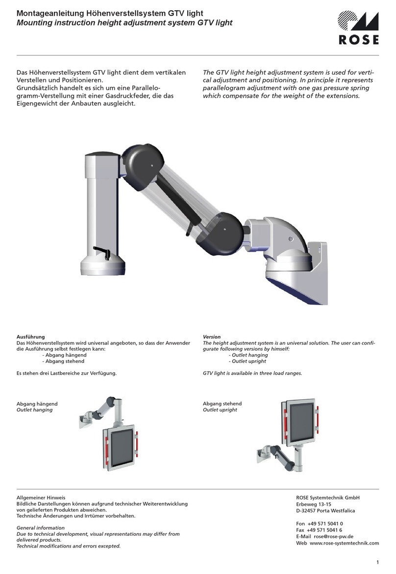 Rose electronics GTV Guide de l'utilisateur Rose electronics GTV Guide de l'utilisateur