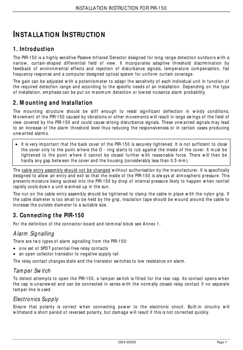 ERNITEC PIR-150 Manuel utilisateur