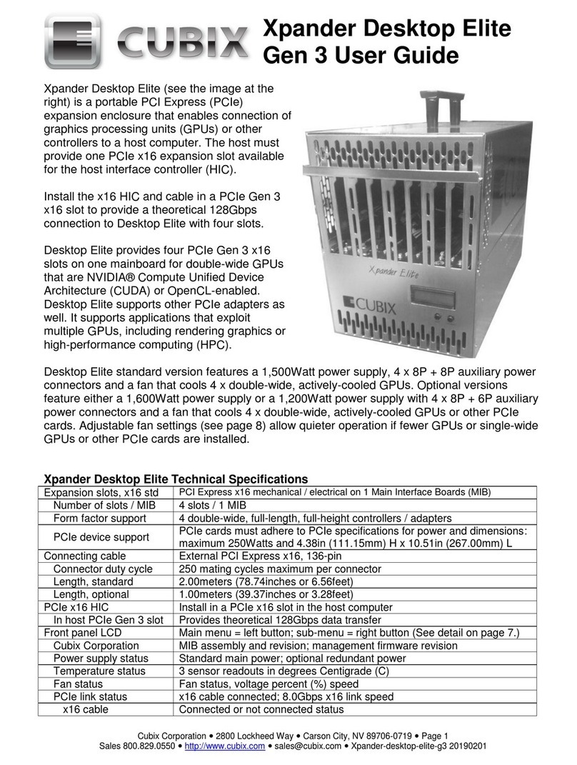 Cubix Xpander Desktop Elite Manuel utilisateur