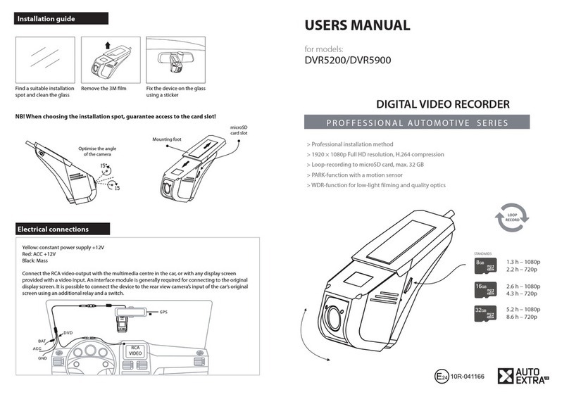 AutoExtra DVR5200 Manuel utilisateur