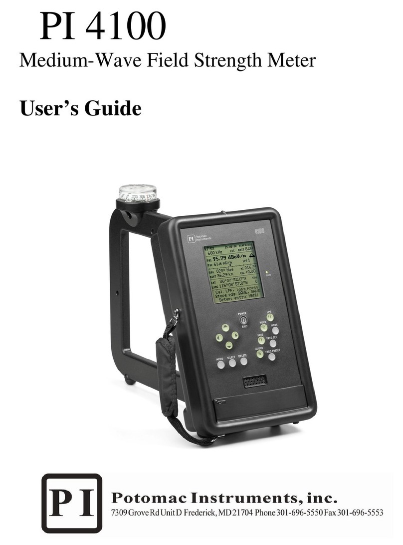 POTOMAC INSTRUMENTS INC. PI 4100 Manuel utilisateur