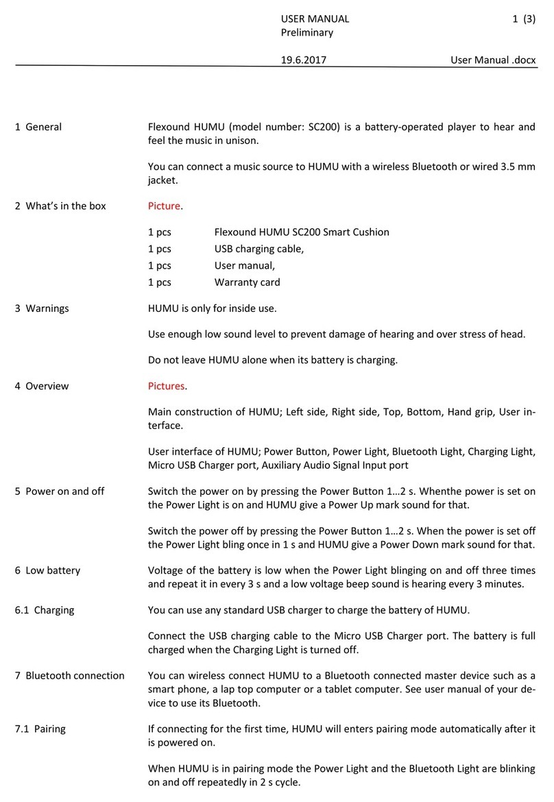 Flexound HUMU SC200 Manuel utilisateur