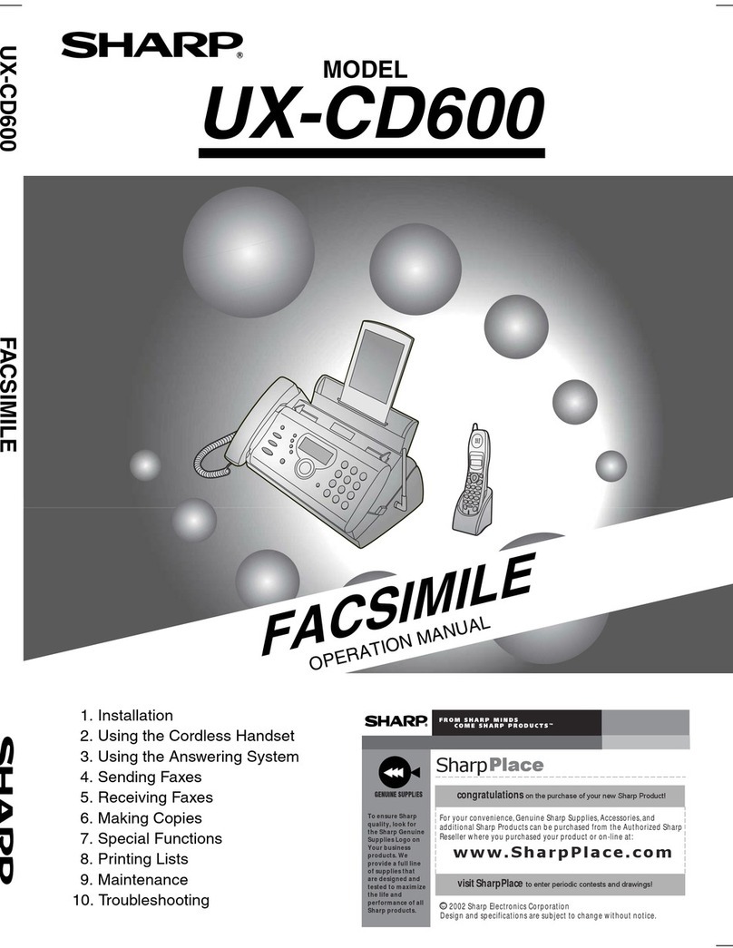 Sharp UX-CD600 Manuel utilisateur