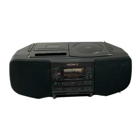 Sony CFD-S33 - Cd Boombox Manuel utilisateur