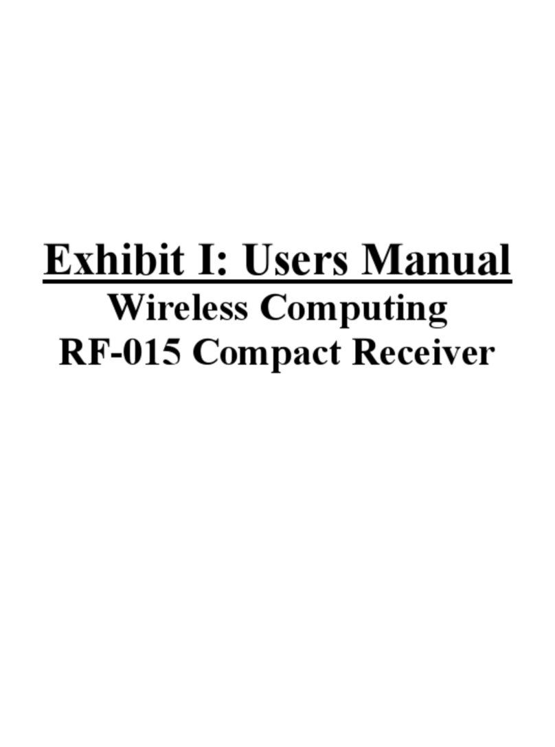 Wireless Computing RF-150 Manuel utilisateur Wireless Computing RF-150 Manuel utilisateur