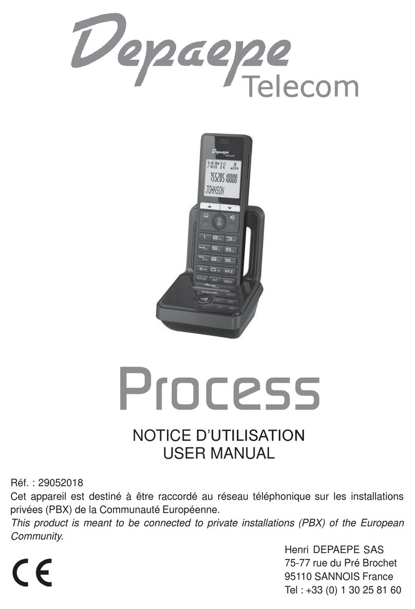 Depaepe Telecom Process Manuel utilisateur Depaepe Telecom Process Manuel utilisateur