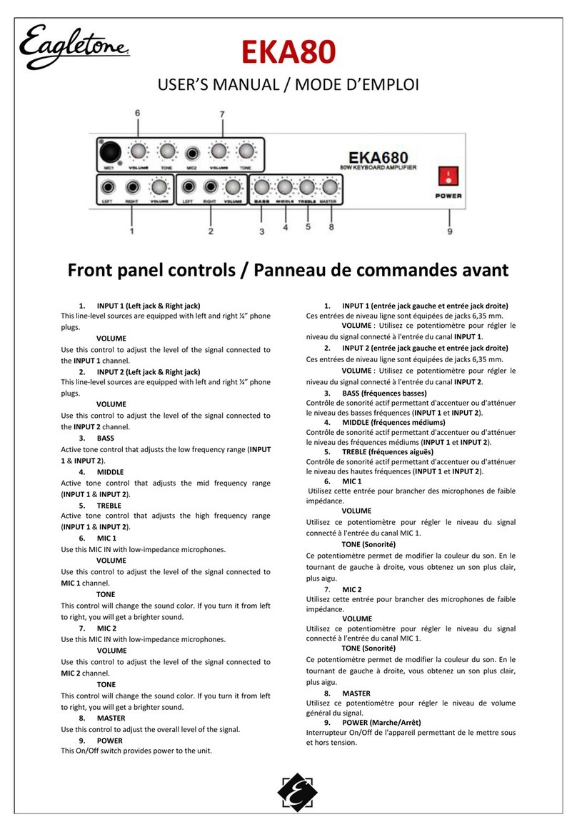 Eagletone EKA80 Manuel utilisateur Eagletone EKA80 Manuel utilisateur