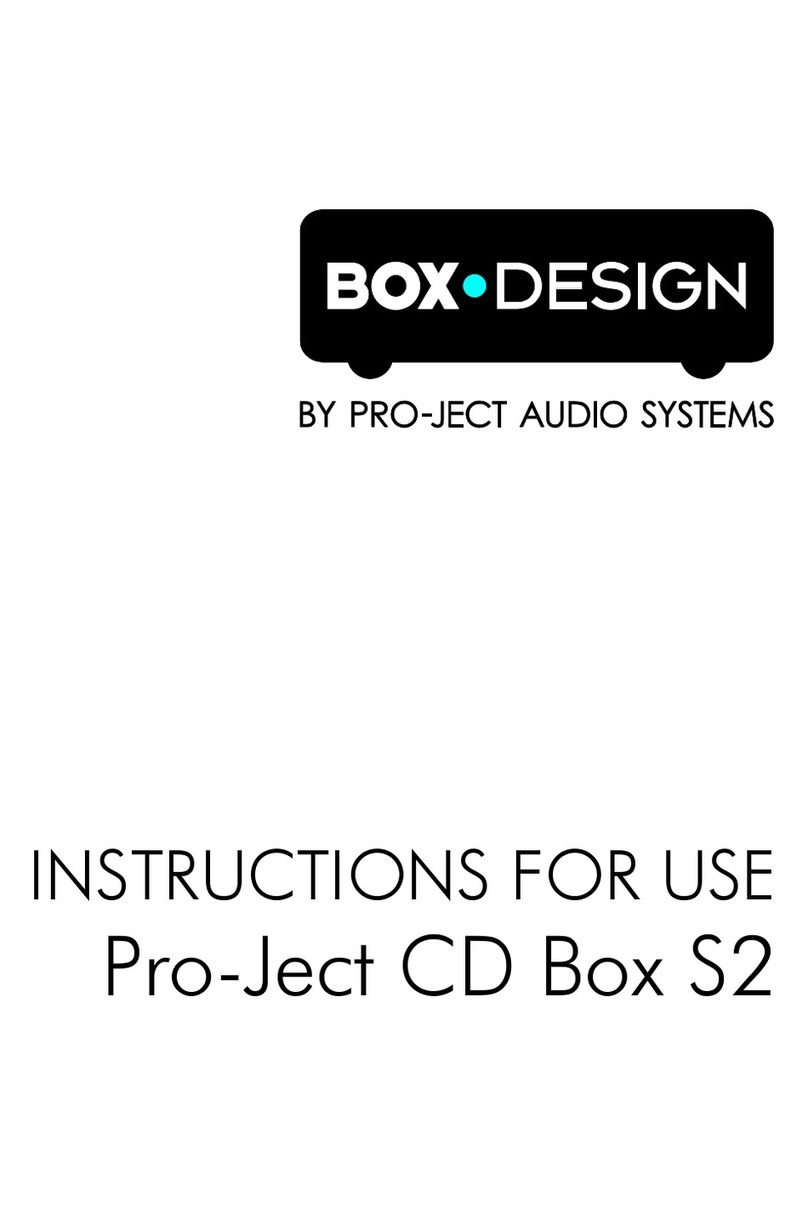 Pro-Ject Audio Systems CD Box S2 Manuel utilisateur