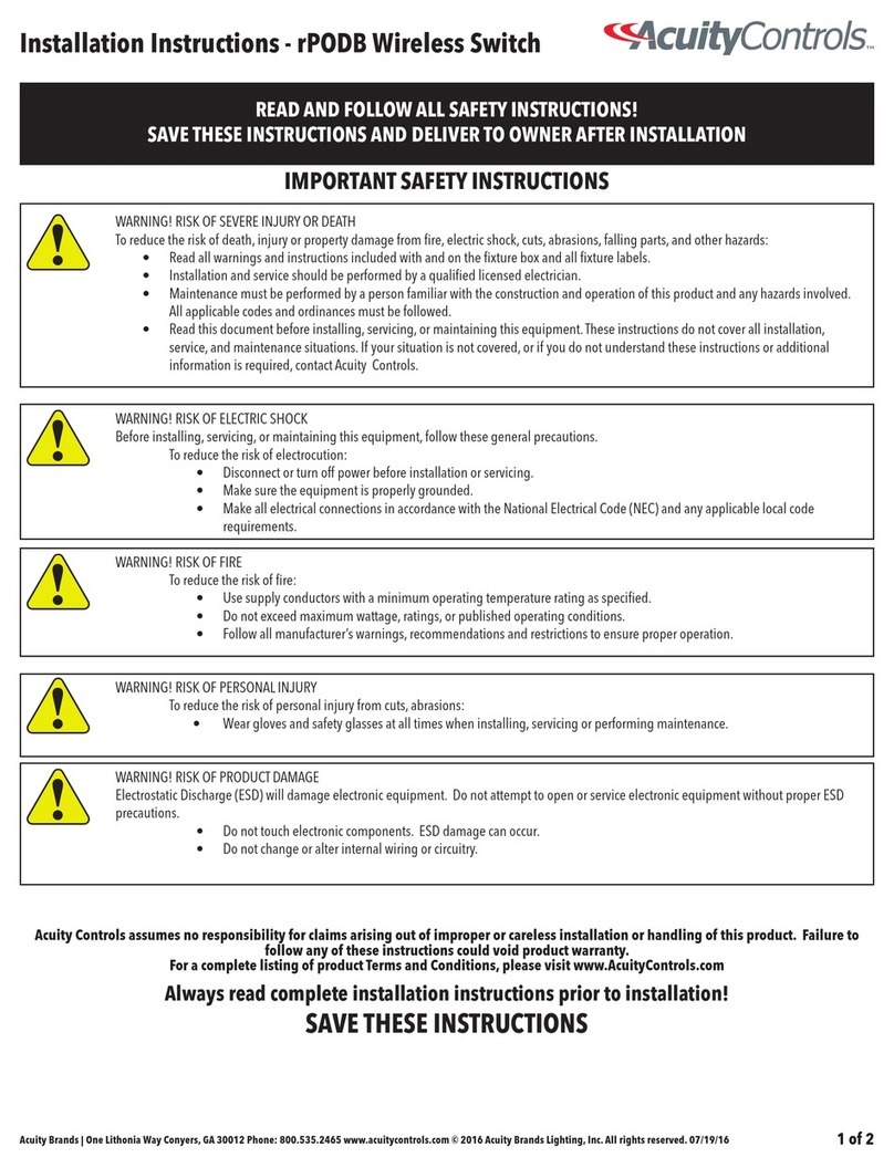 Acuity Controls rPODB Manuel utilisateur