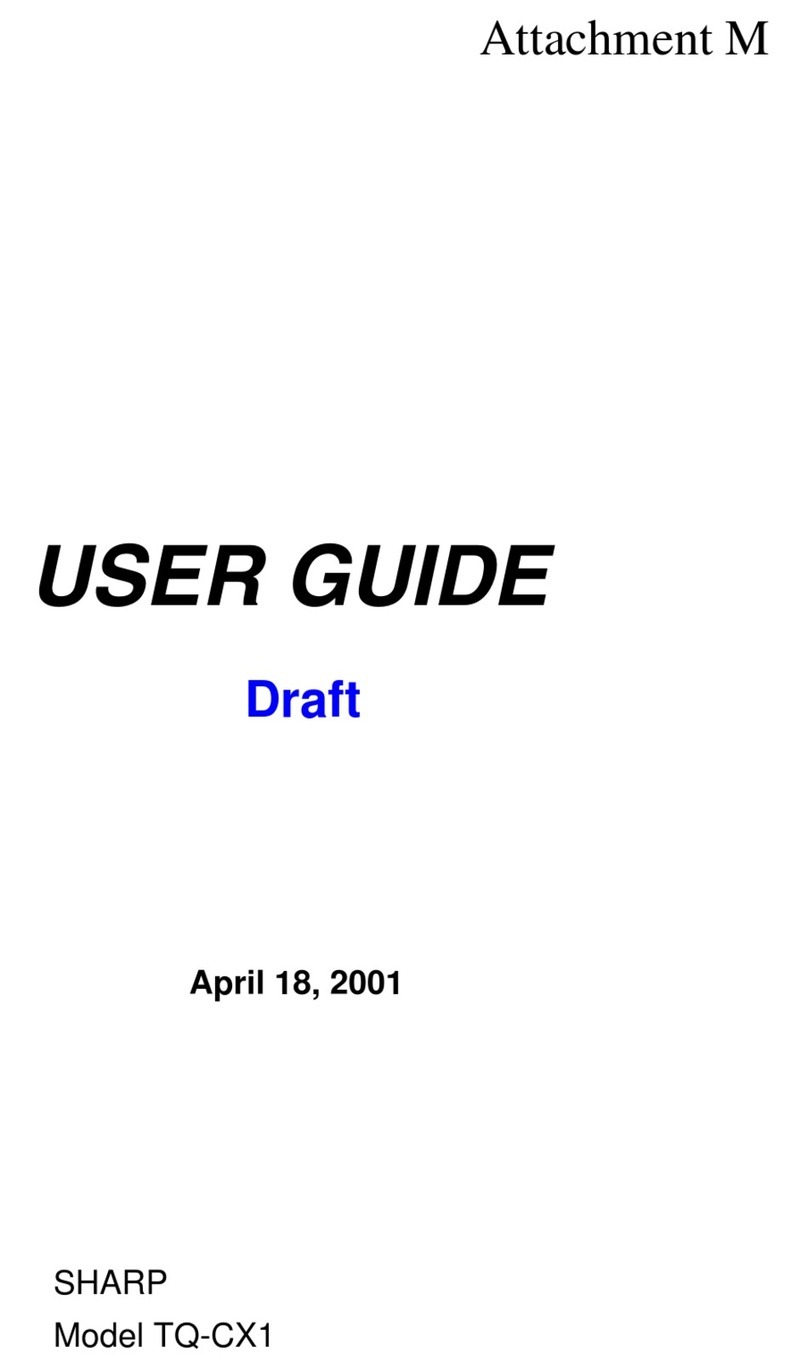 Sharp TQ-CX1 Manuel utilisateur