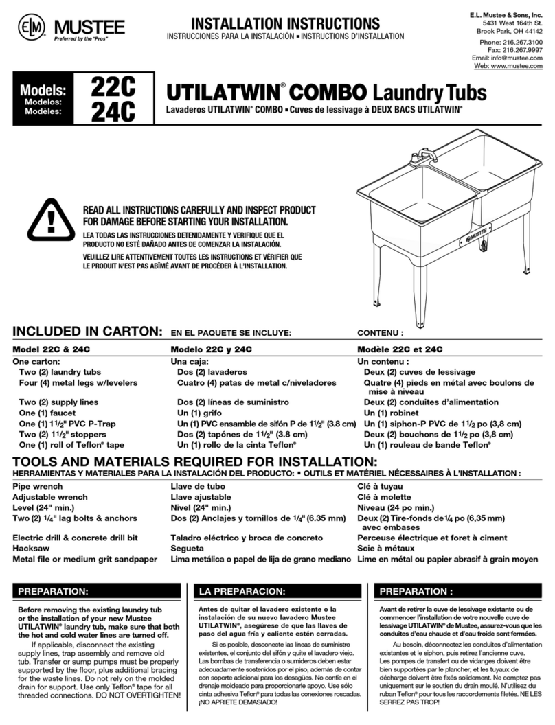 Mustee UTILATWIN COMBO 24C Manuel utilisateur