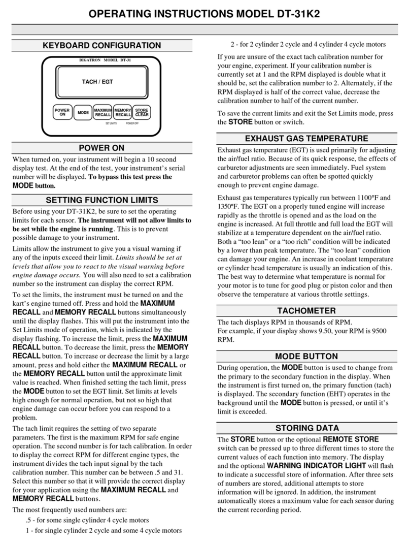 Digatron DT-31K2 Manuel utilisateur Digatron DT-31K2 Manuel utilisateur