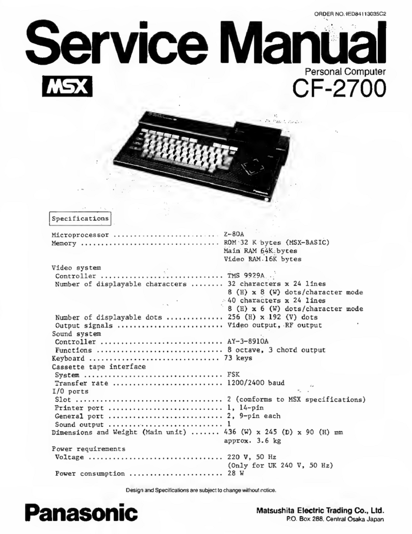 Panasonic CF-2700 Manuel utilisateur