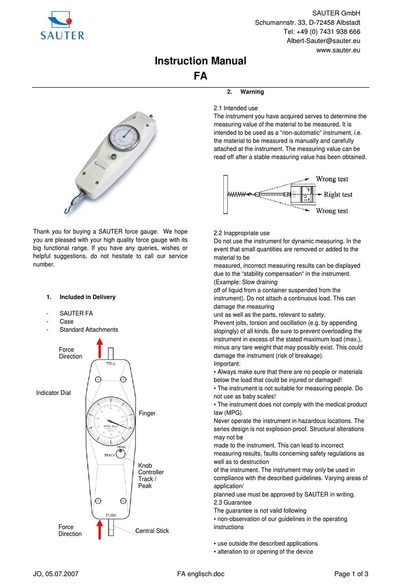 sauter FA Manuel utilisateur