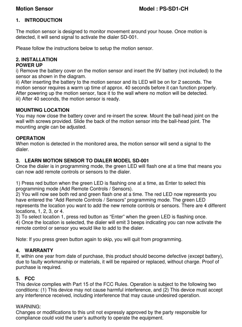 SkyLink PS-SD1-CH Manuel utilisateur