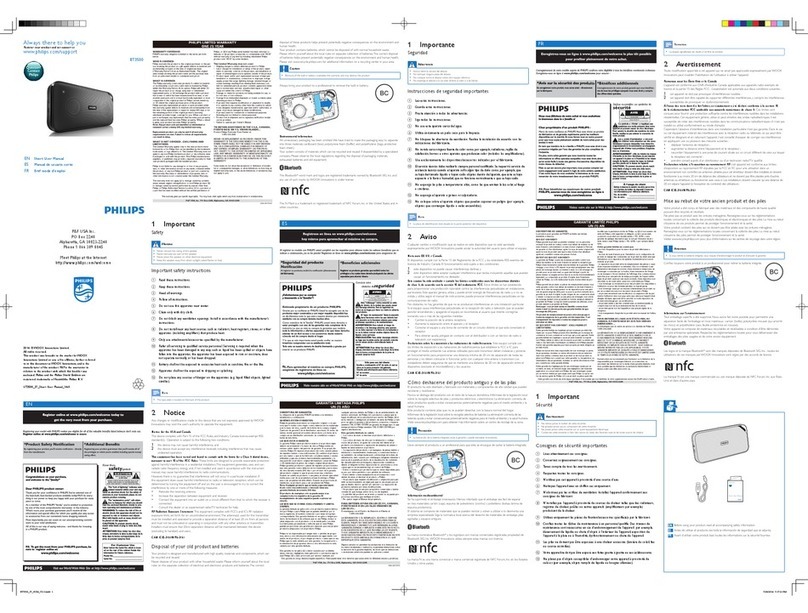 Philips BT3500 Fiche d'information produit