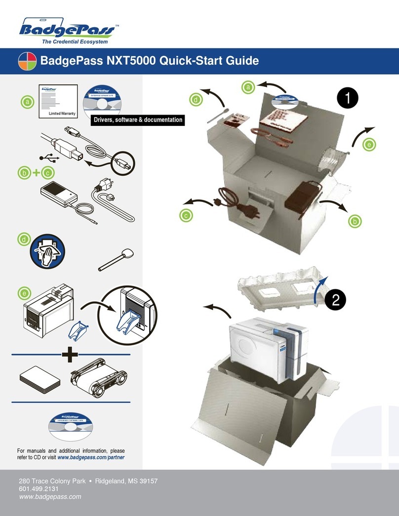 BadgePass NXT5000 Manuel utilisateur