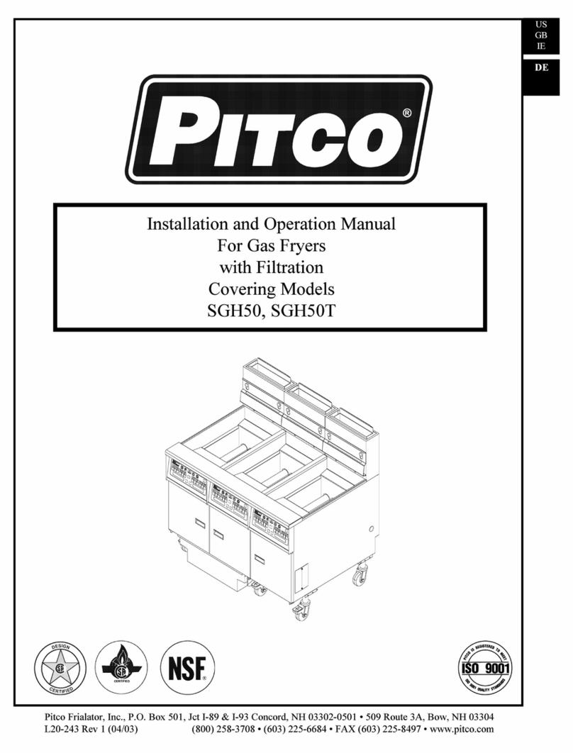 Pitco SGH50 Manuel utilisateur