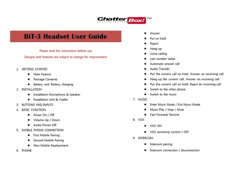 Chatter Box BiT-3 Manuel utilisateur Chatter Box BiT-3 Manuel utilisateur
