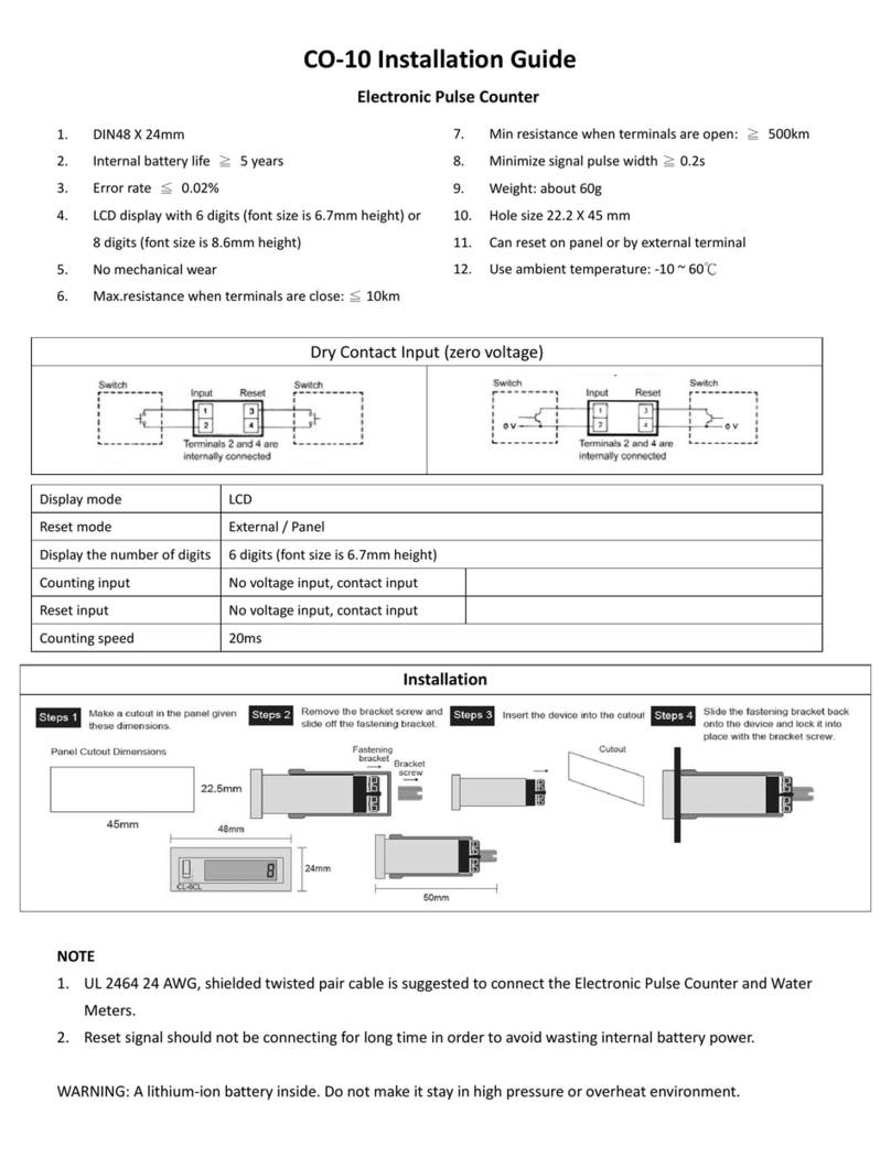 DAE Controls CO-10 Manuel utilisateur