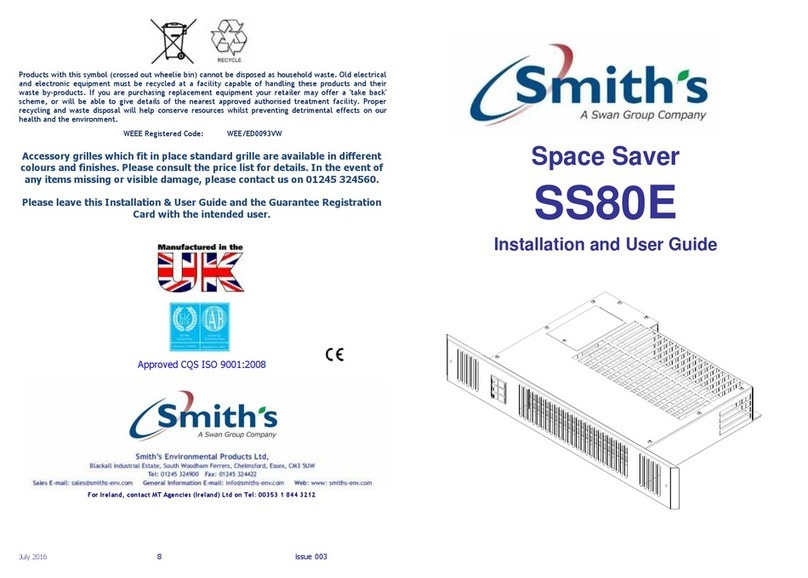 Smith's Heating First SS80E Manuel utilisateur