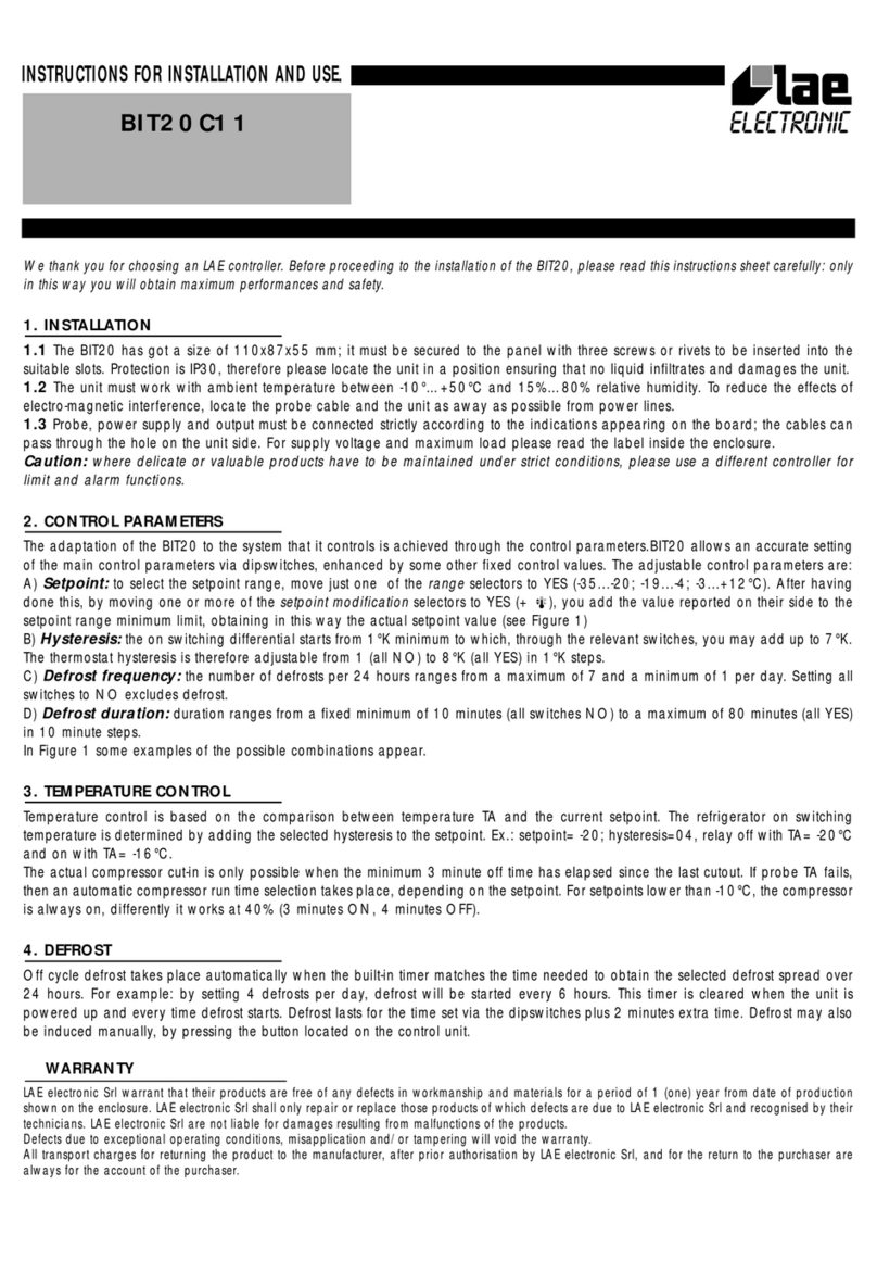 LAE electronic BIT20C11 Manuel utilisateur
