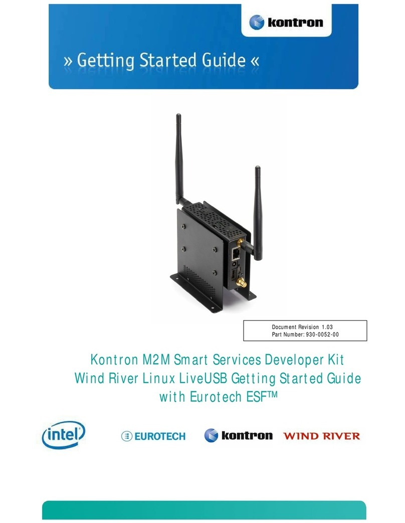 Kontron M2M Smart Service Developer Kit Manuel utilisateur