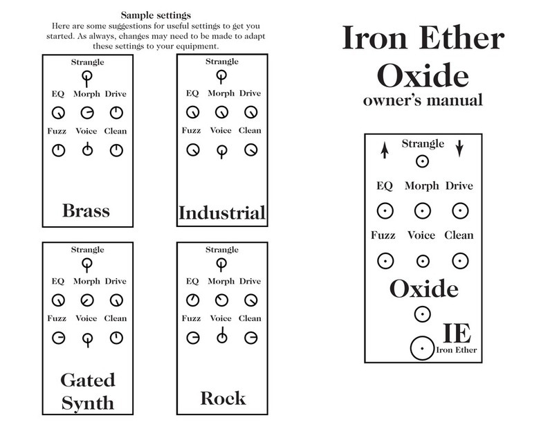 Iron Ether Oxide Manuel utilisateur