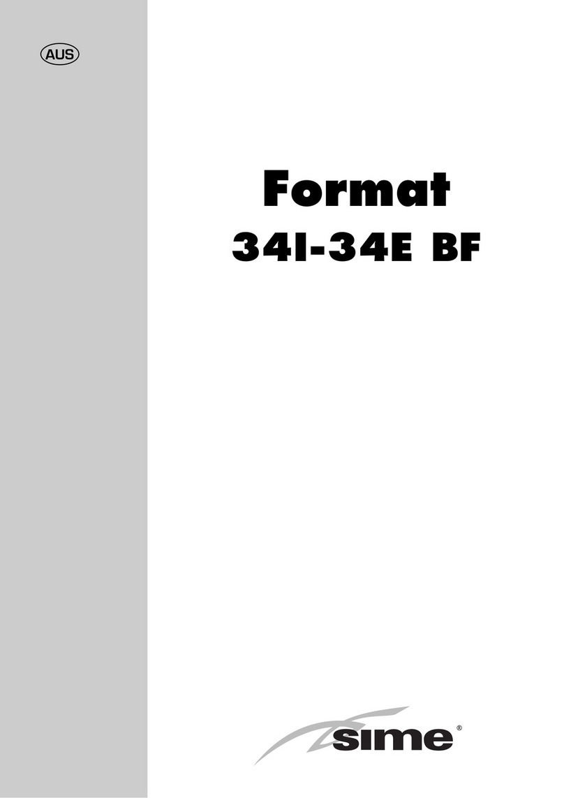 Sime FORMAT 34I BF Manuel utilisateur