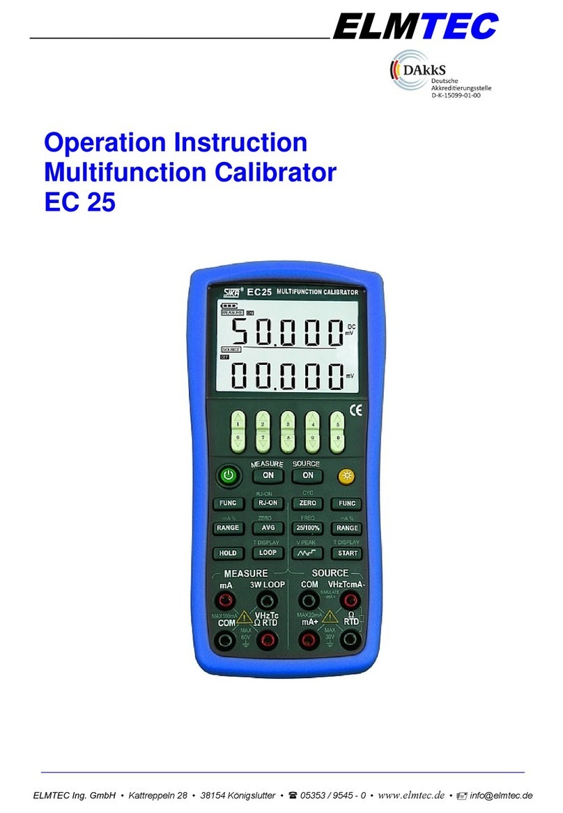 ELMTEC EC 25 Manuel technique