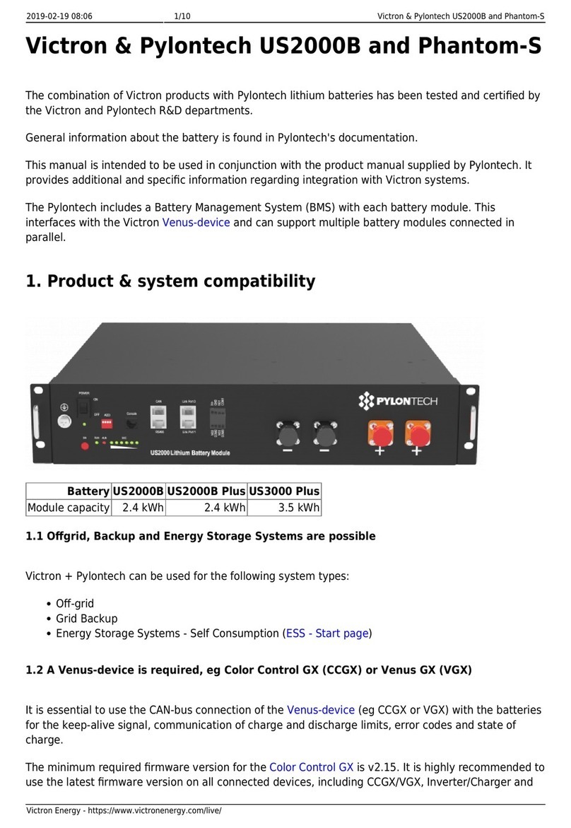 Victron Pylontech US2000B Manuel utilisateur