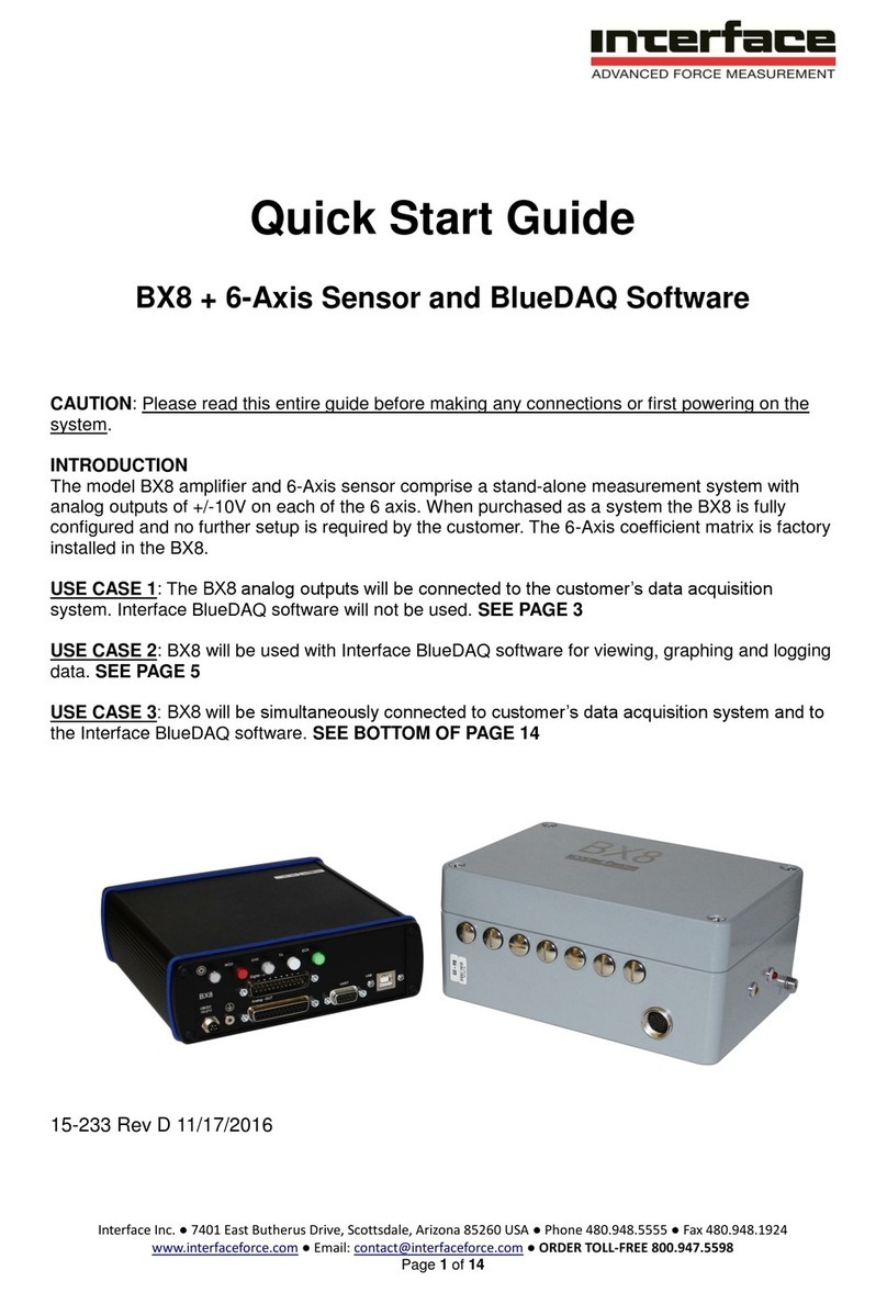 Interface BlueDAQ BX8 Manuel utilisateur