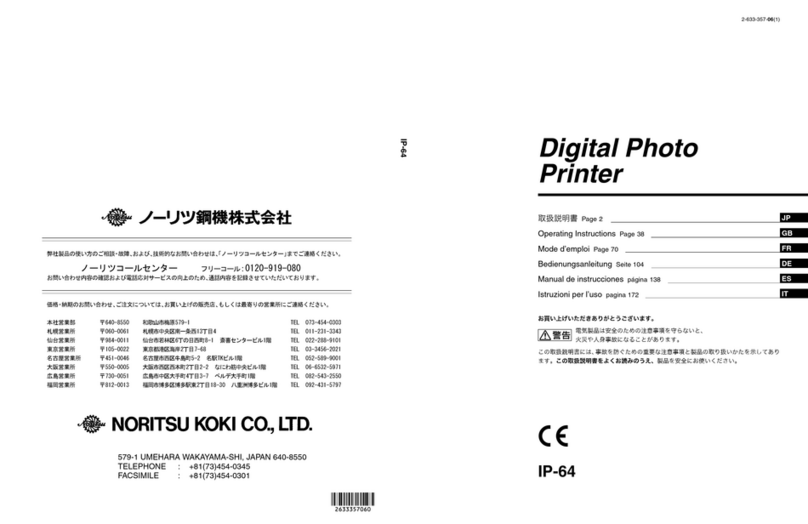 Noritsu IP-64 Manuel utilisateur