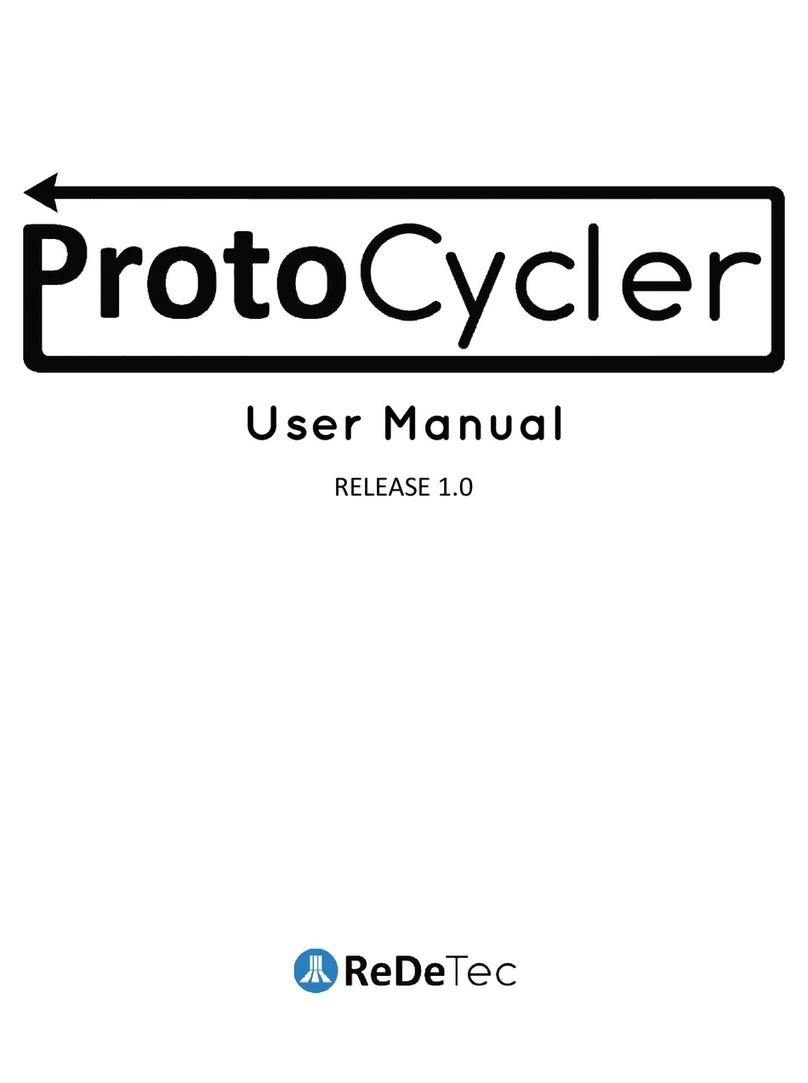 ReDeTec ProtoCycler Manuel utilisateur