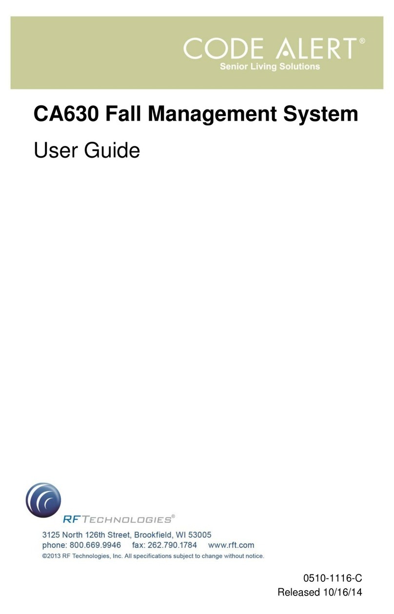 RF Technology Code Alert CA630 Manuel utilisateur