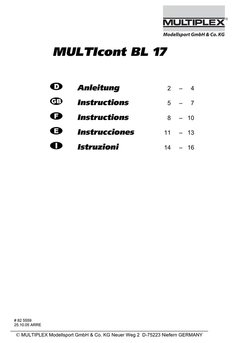 Multiplex MULTIcont BL-17 Manuel utilisateur
