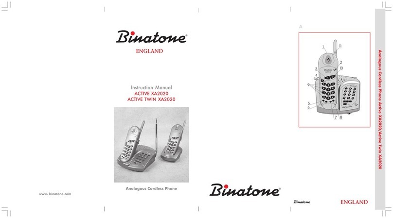 Binatone ACTIVE XA2020 Manuel utilisateur