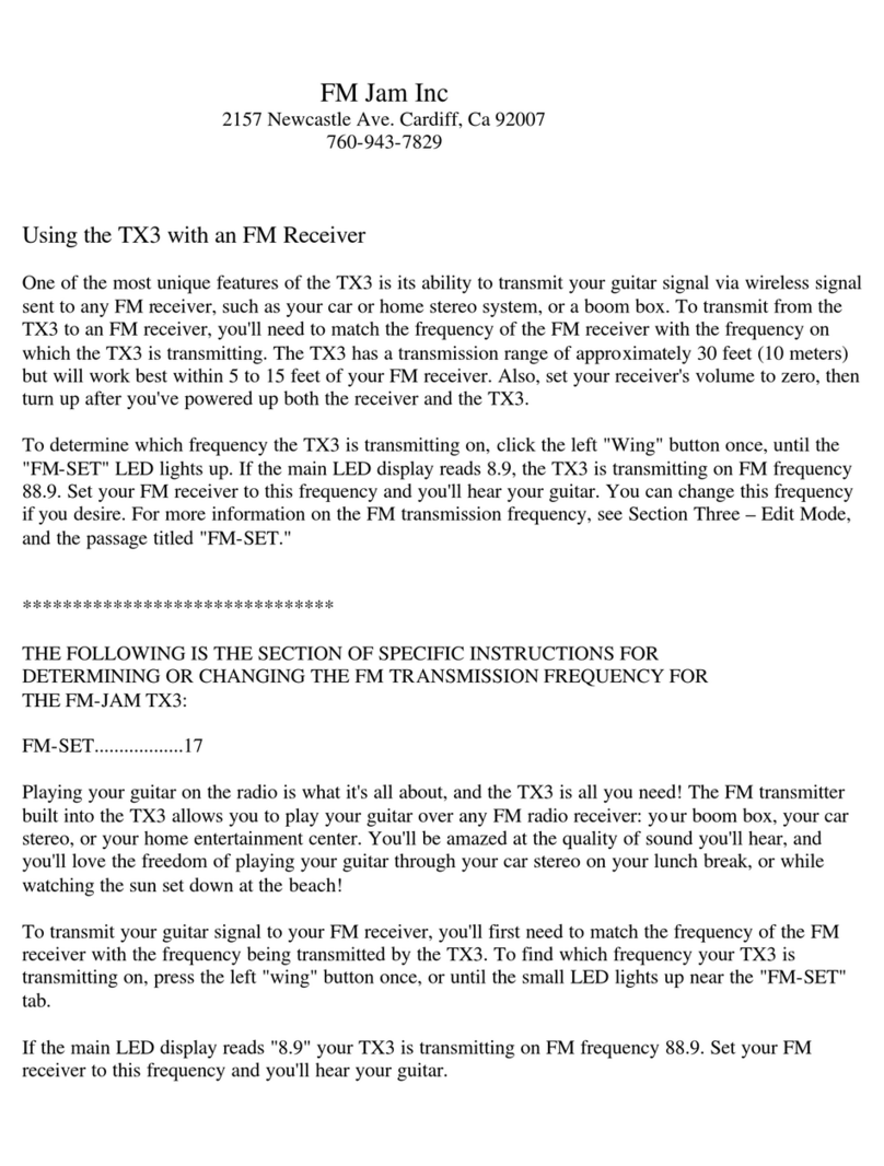 FM Jam TX3 Manuel utilisateur