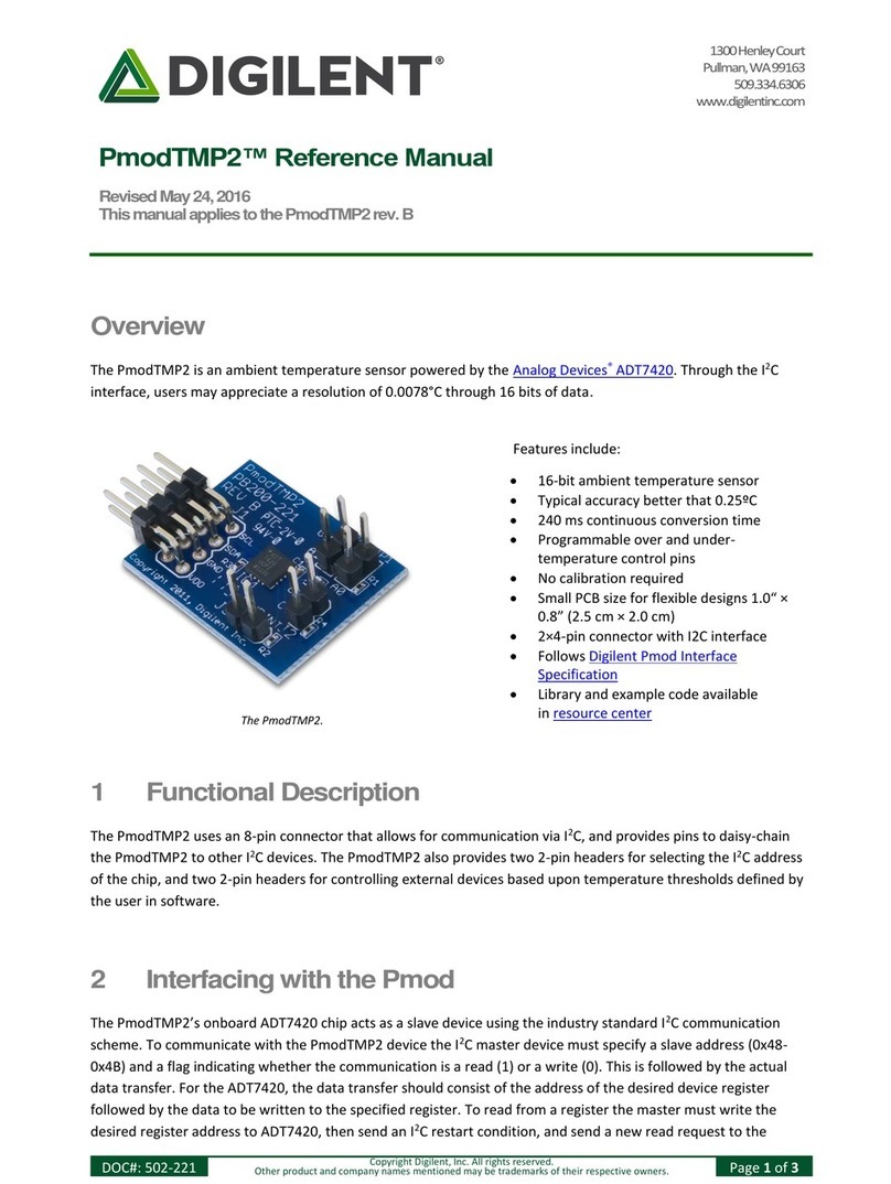 Digilent PmodTMP2 Manuel utilisateur