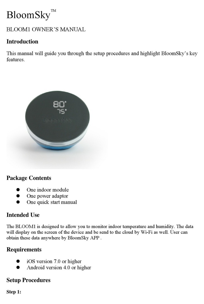 BloomSky BLOOM1 Manuel utilisateur