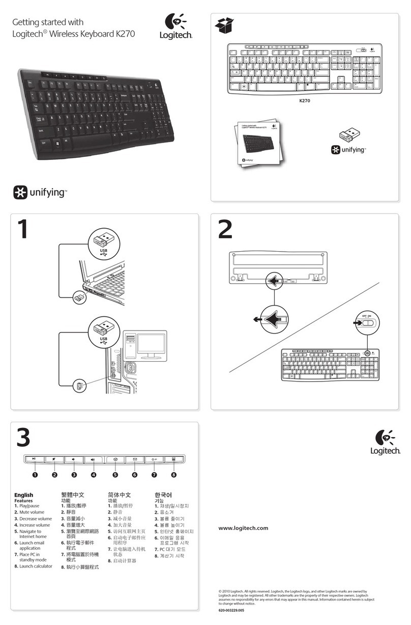 Logitech K270 Manuel utilisateur
