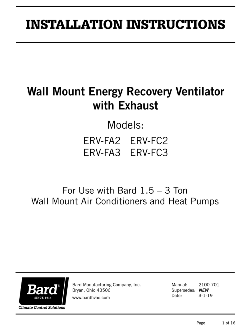 Bard ERV-FA2 Manuel utilisateur