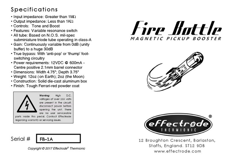 Effectrode Fire Bottle FB-1A Manuel utilisateur Effectrode Fire Bottle FB-1A Manuel utilisateur