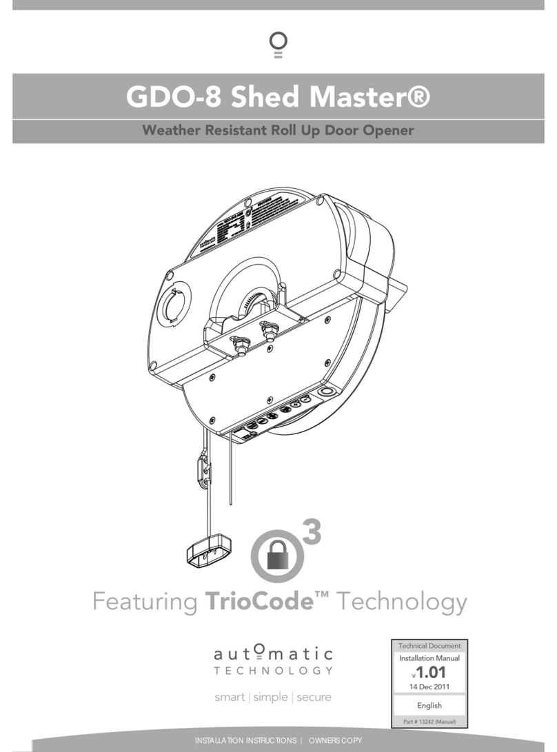Automatic Technology GDO-8 Shed Master Manuel utilisateur