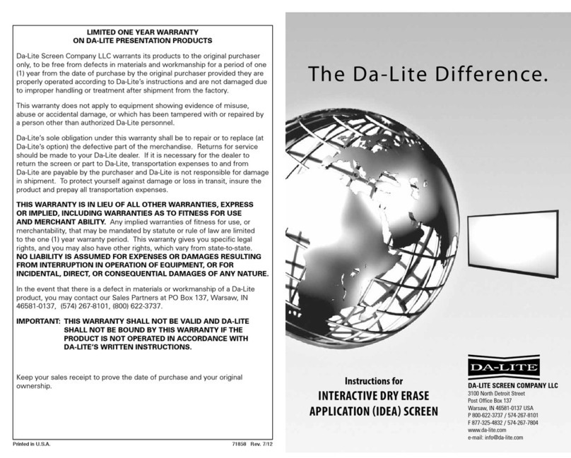 Da-Lite IDEA Screen Manuel utilisateur