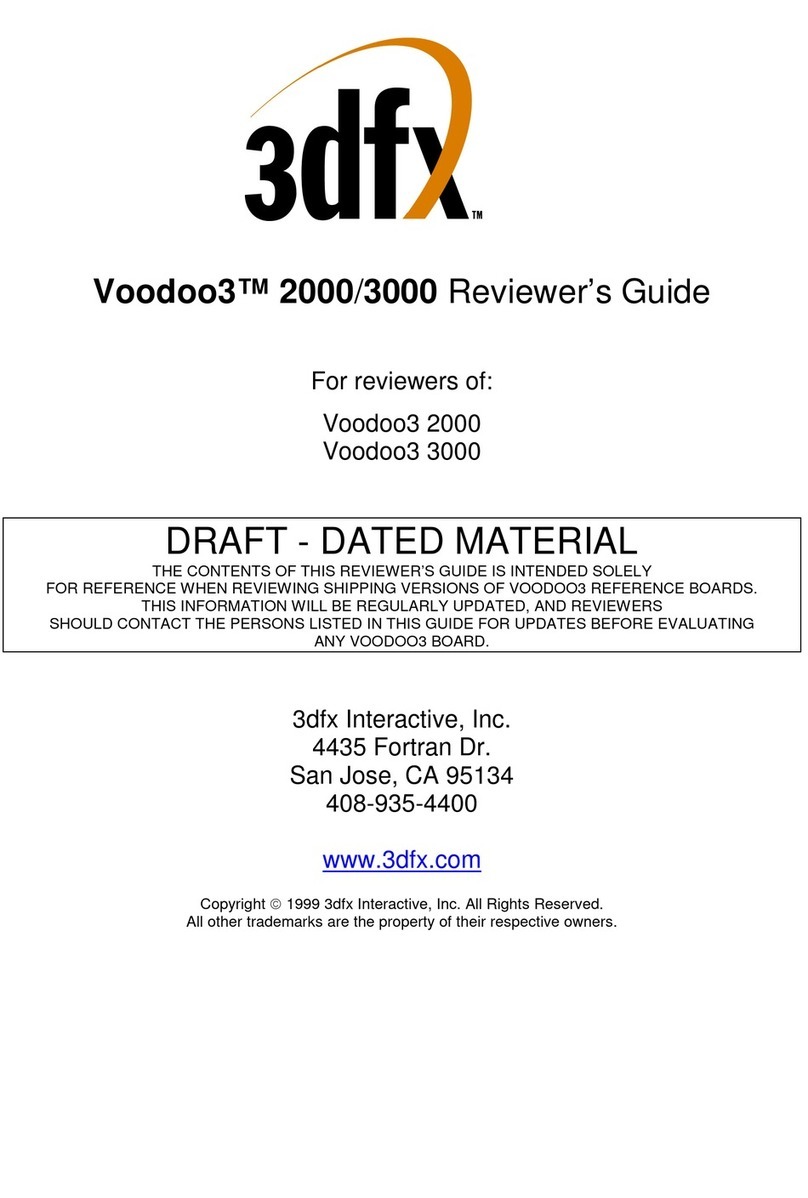 3dfx Voodoo3 2000 Manuel utilisateur